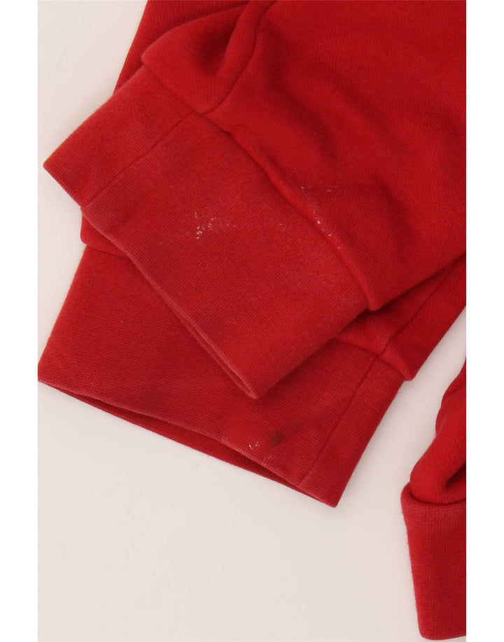 Adidas Herren Kapuzenpullover, groß, aus roter Baumwolle