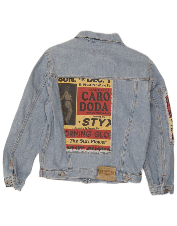 Chambers Damen-Jeansjacke mit Grafik, UK 12, mittelblaue Baumwolle