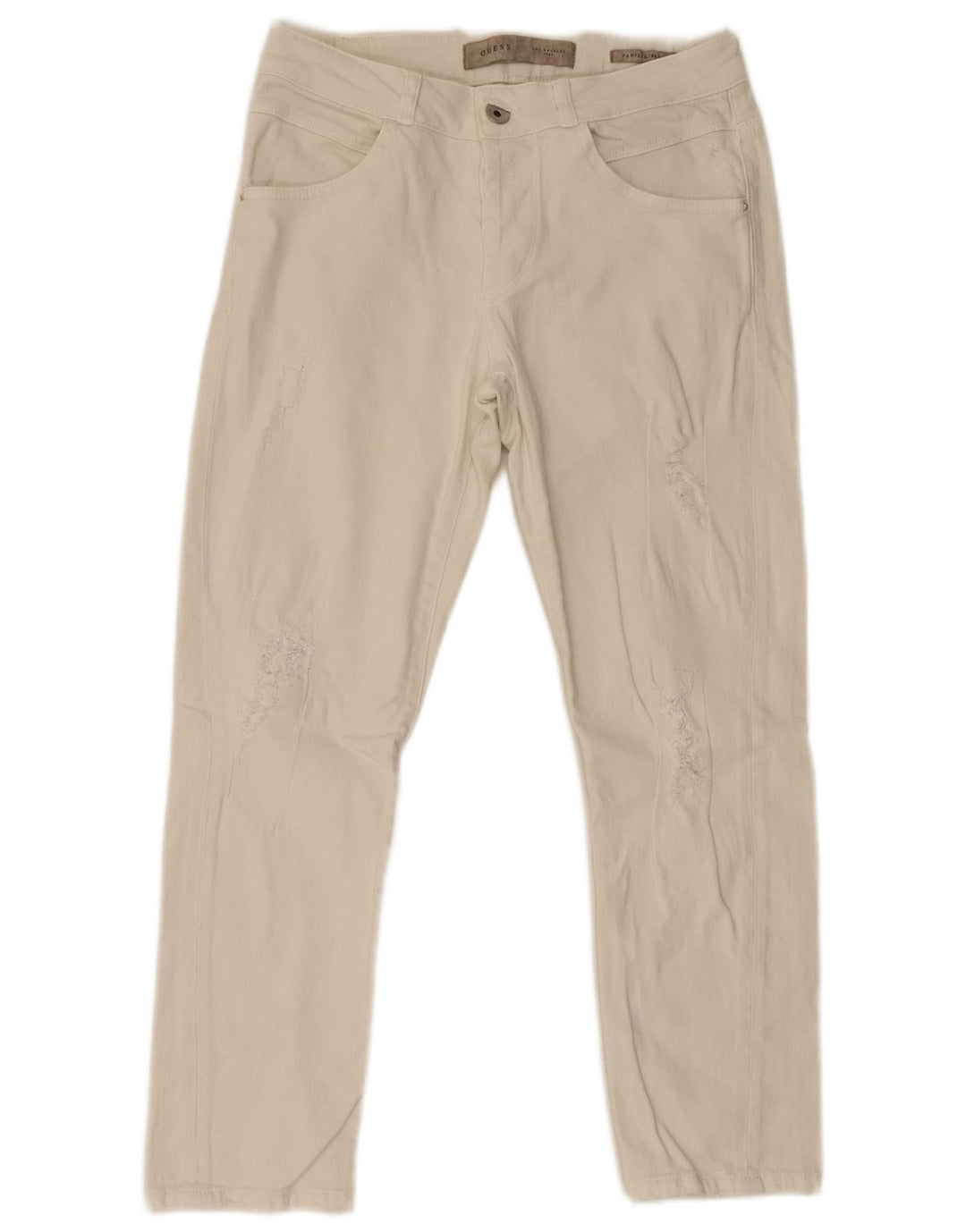 Guess Slim-Jeans für Damen, W27, L26, weiße Baumwolle