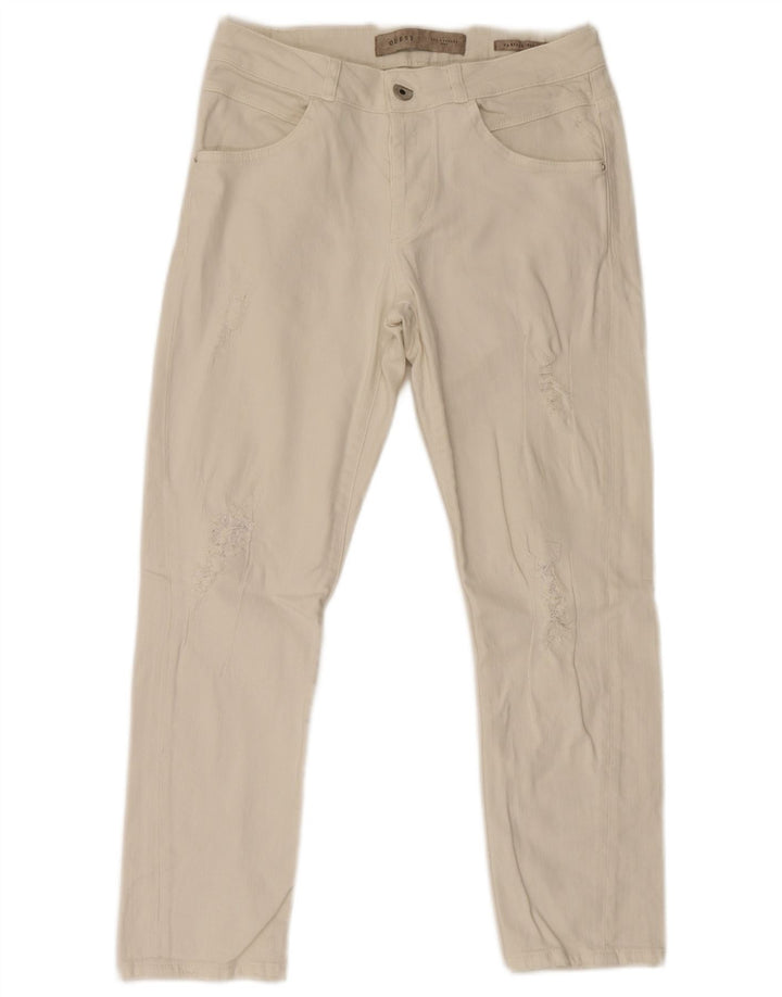 Guess Slim-Jeans für Damen, W27, L26, weiße Baumwolle
