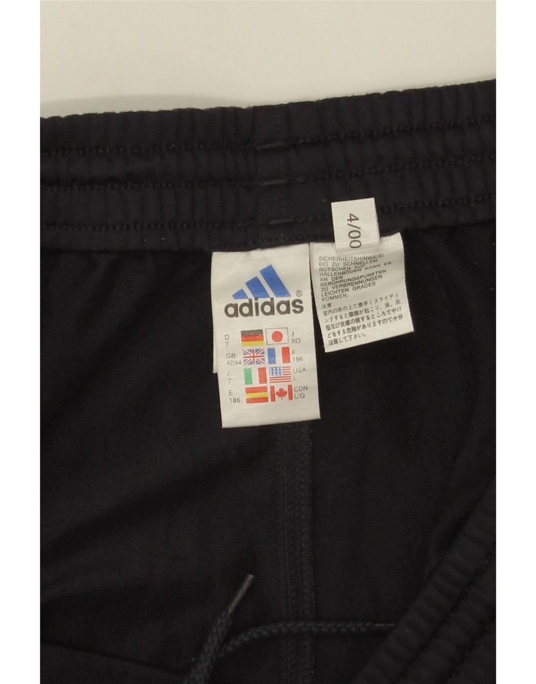 Adidas Herren Trainingshose UK 42/44 Large Schwarz Polyester