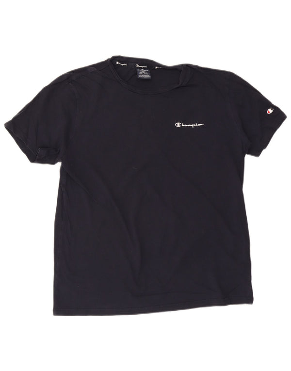 CHAMPION Herren T-Shirt Top Large Marineblau Baumwolle