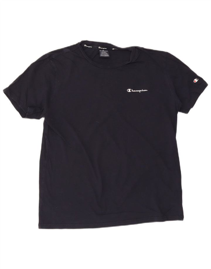 CHAMPION Herren T-Shirt Top Large Marineblau Baumwolle