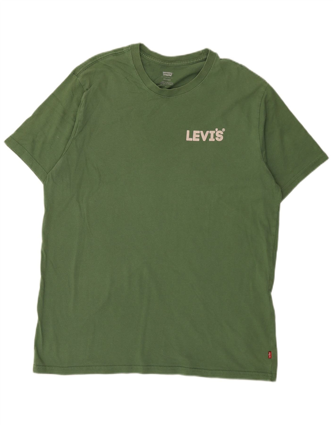 Levi's Herren Relaxed T-Shirt Top aus mittelgrüner Baumwolle