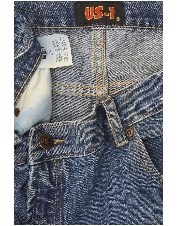 Vintage Herren Straight Jeans W38 L33 Blaue Baumwolle