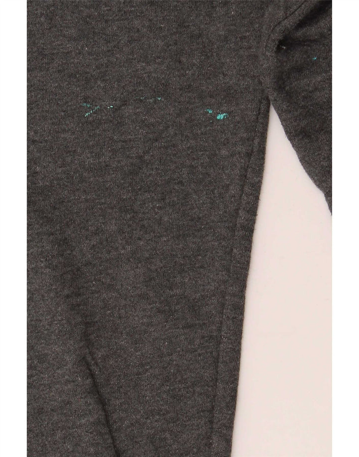 Fila Herren Grafik-Sweatshirt-Pullover aus mittelgrau gesprenkelter Baumwolle