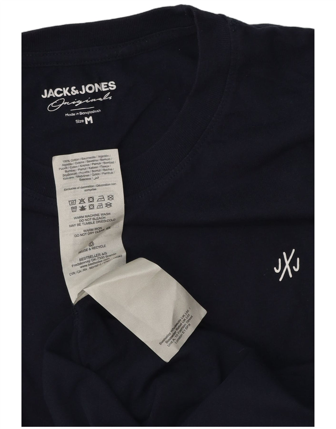Jack & Jones Herren-T-Shirt mit Grafik, mittlere Marineblau-Baumwolle