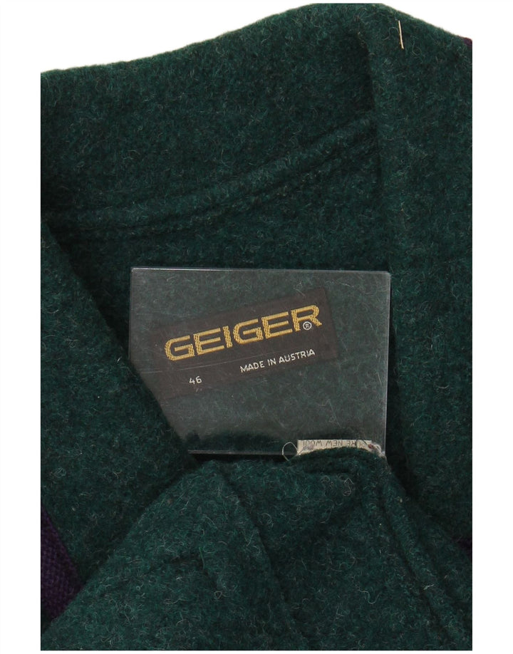 Geiger Damen-Blazerjacke mit 3 Knöpfen, EU 46, XL, grüne Wolle