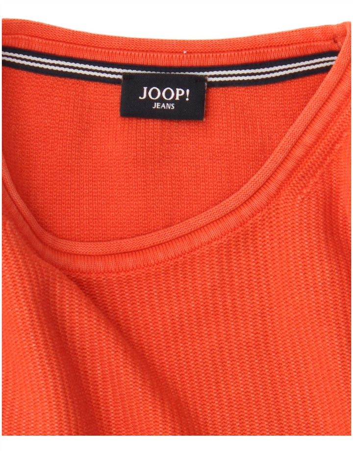JOOP Herren-Pullover mit Rundhalsausschnitt, Größe S, Orange