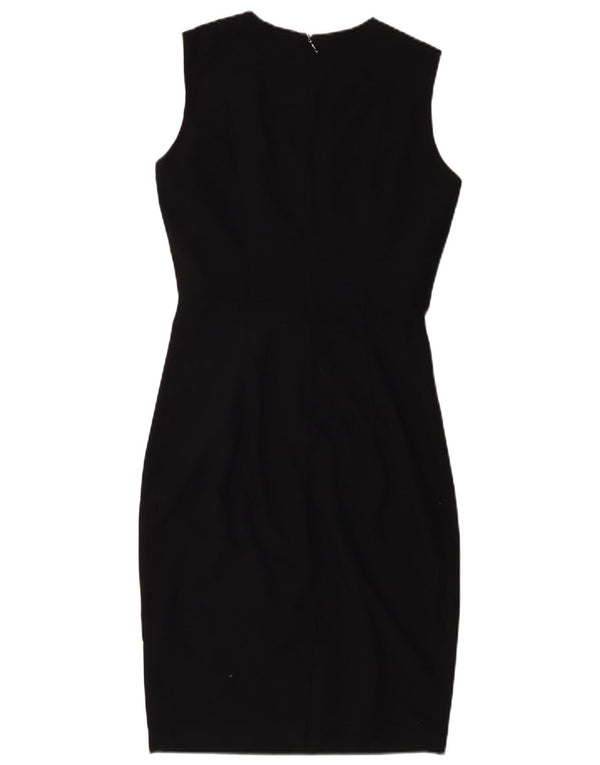 Zara Damen Ärmelloses Etuikleid UK 6 XS Schwarz