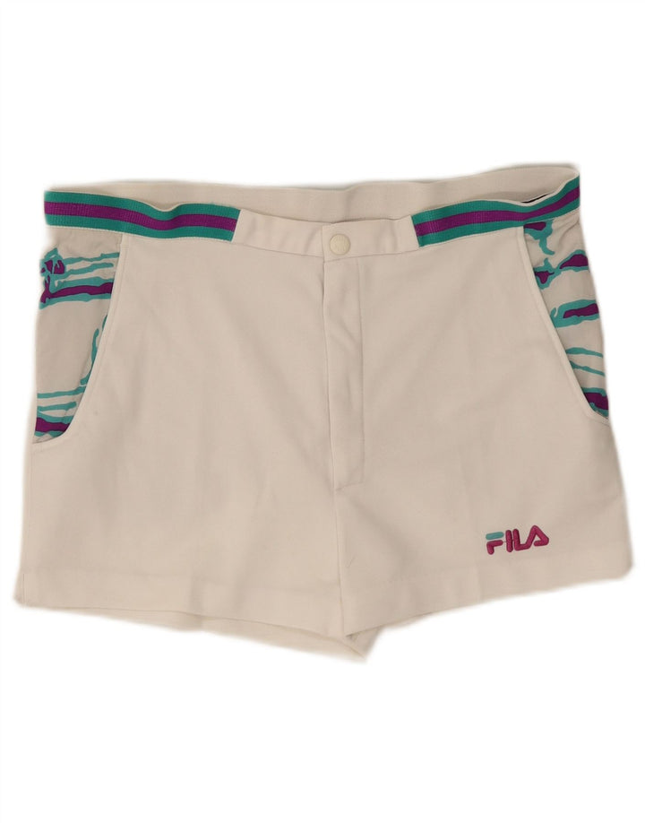 Fila Herren Chinoshorts IT 48 Medium W33 Weiß gestreift