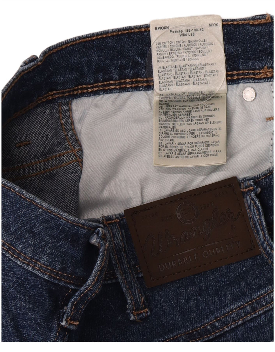 Wrangler Herren-Jeans mit normaler Passform, gerade Passform, W33 L34, blaue Baumwolle