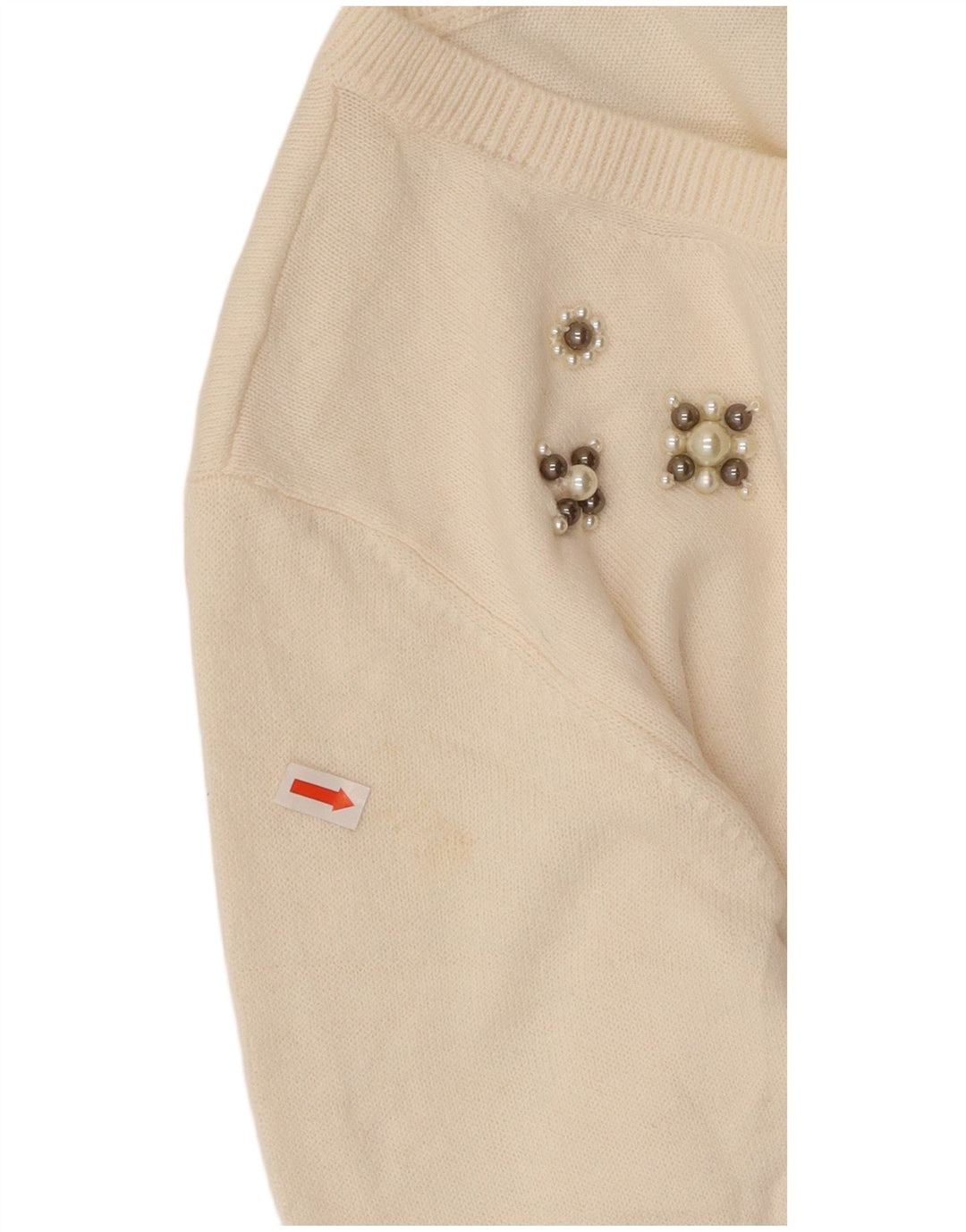 MARKS & SPENCER Damen-Pullover mit U-Boot-Ausschnitt, UK-Gr. 14, Größe L, gebrochenes Weiß