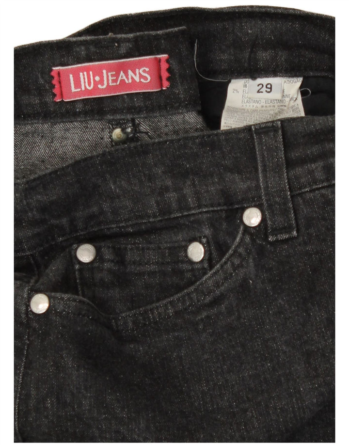 Liu Jo Damen Jeansrock W29 mittelgraue Baumwolle
