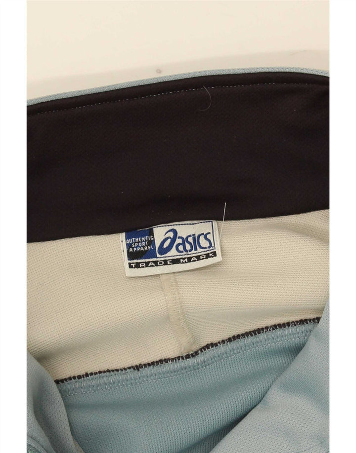 Asics Herren-Trainingsanzug-Top-Jacke, großes blaues Farbblock-Polyester