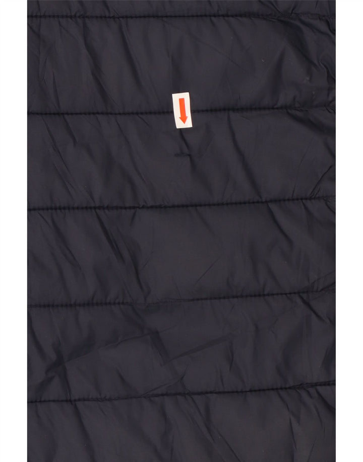 CREW CLOTHING Gefütterte Herrenjacke UK 38 Mittelmarineblaues Nylon