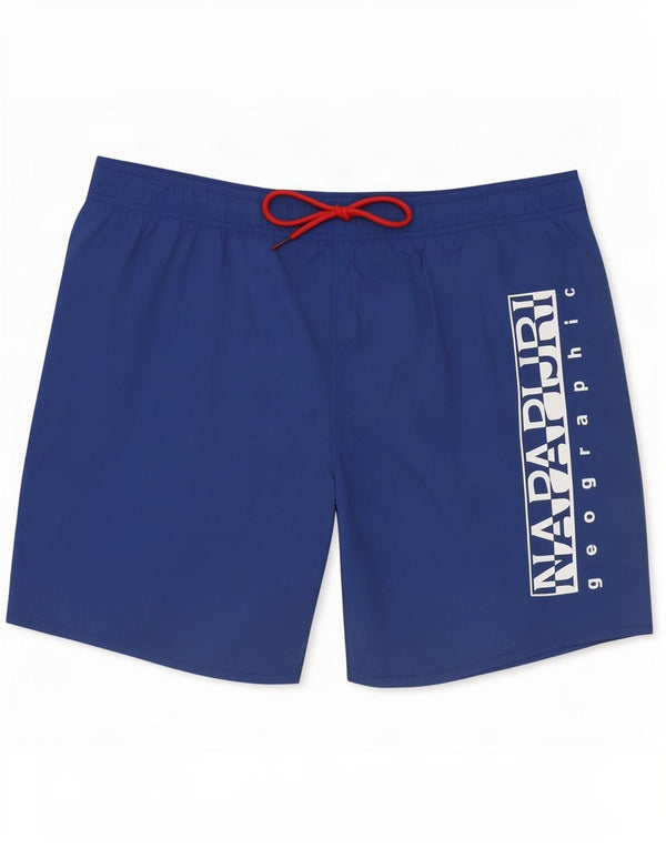 Napapijri Herren-Badeshorts mit Grafik, XL, Blau, Polyester