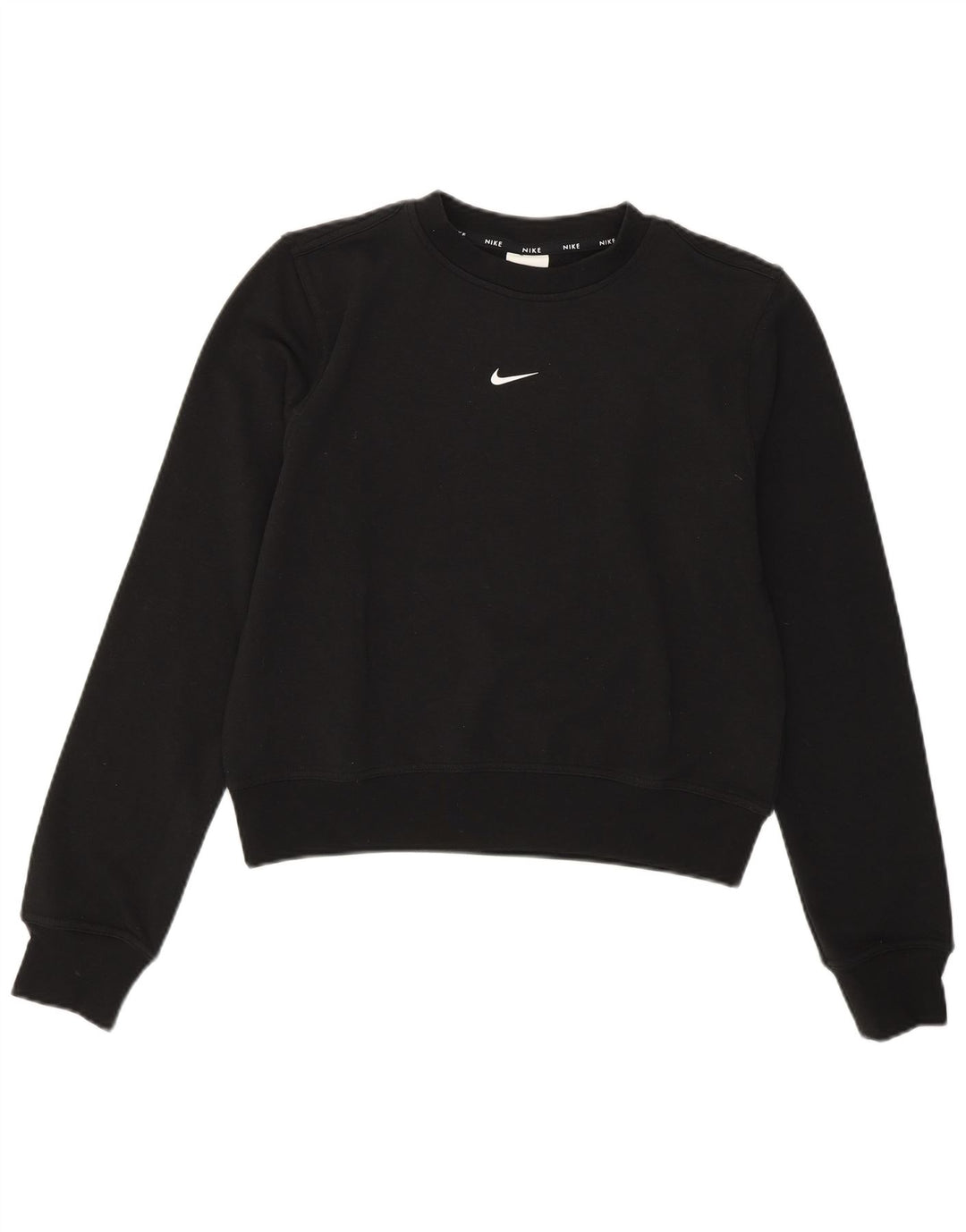 NIKE Damen Sweatshirt Pullover UK 6 XS Schwarz Polyester