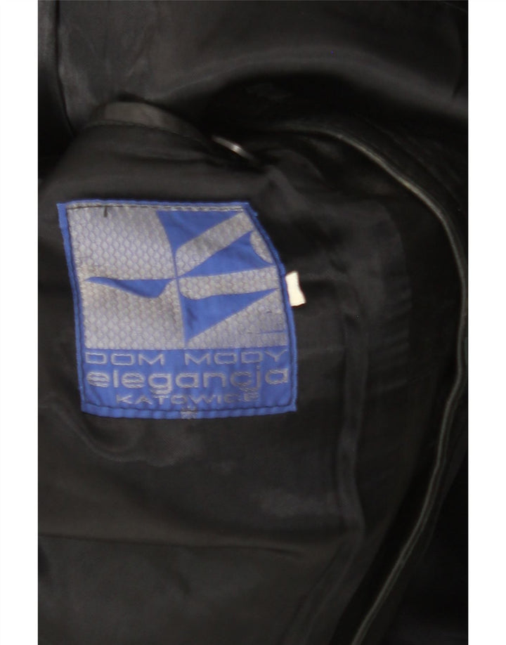 VINTAGE Herren Lederjacke UK 38 Medium Schwarz