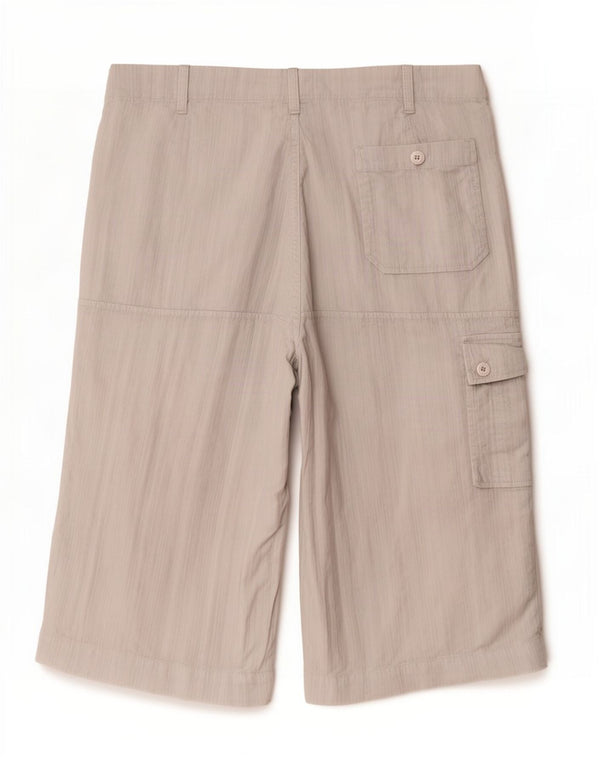 Trussardi Damen Cargo-Bermudashorts IT 46 Large W32 Graue Baumwolle