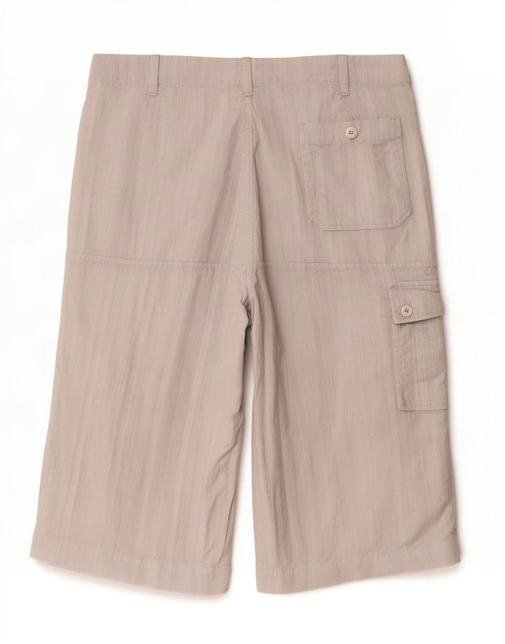 Trussardi Damen Cargo-Bermudashorts IT 46 Large W32 Graue Baumwolle