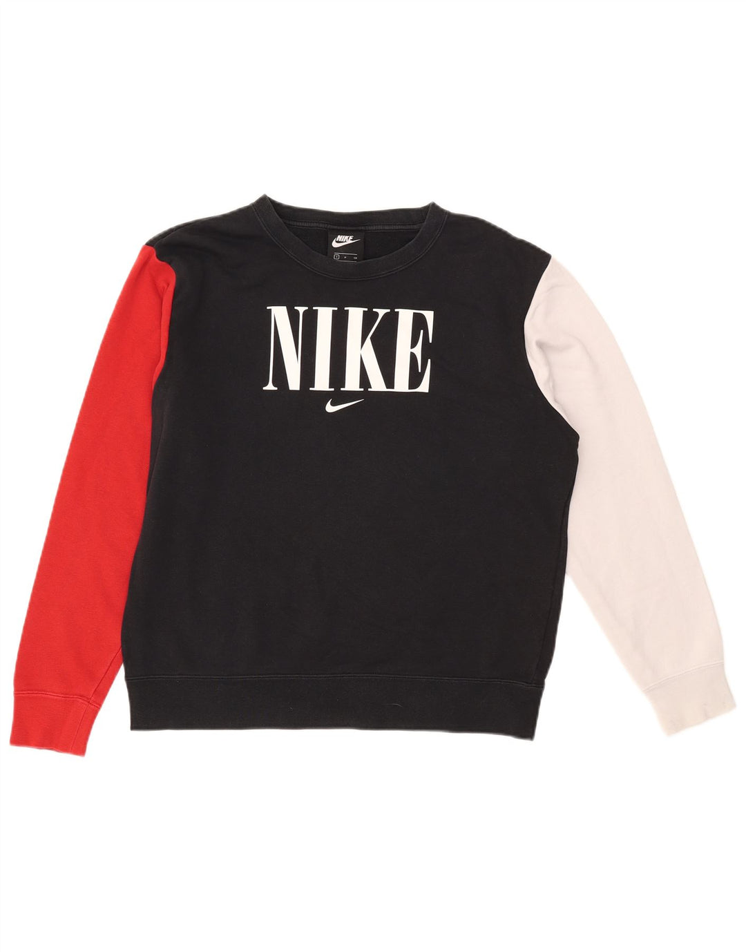 NIKE Damen-Sweatshirt in Übergröße, Gr. 10, Größe S, Schwarz, Farbblock