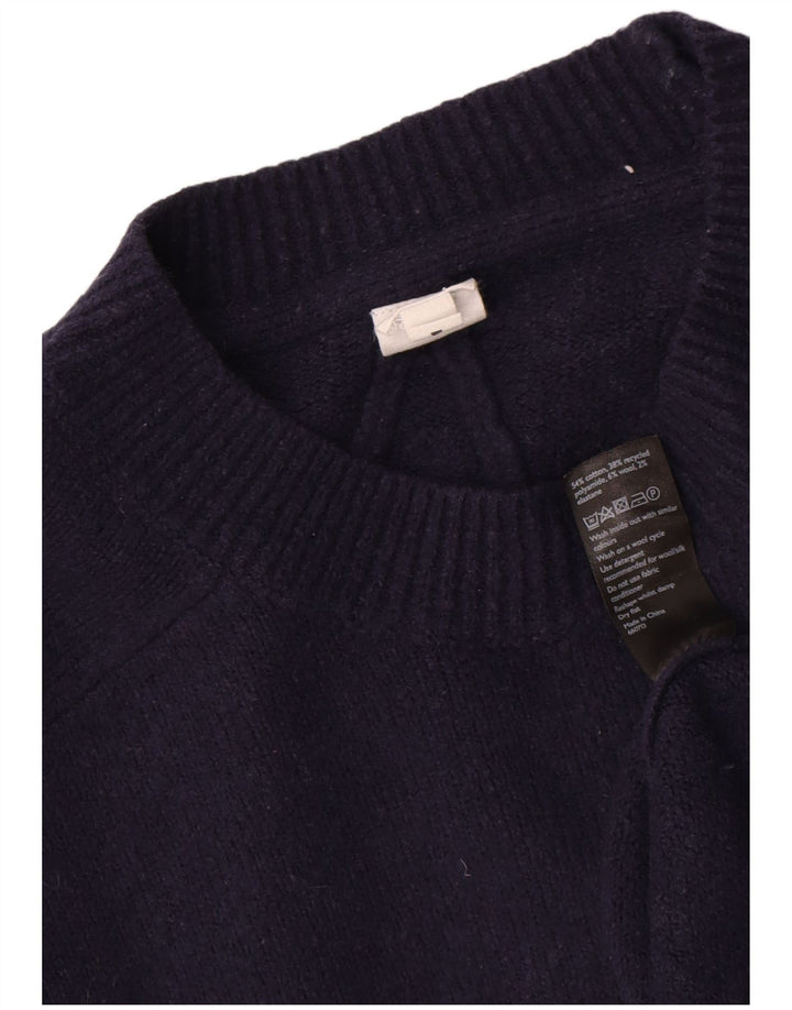 John Lewis Damen-Pullover, übergroß, Rundhalsausschnitt, Gr. 14, mittleres Marineblau