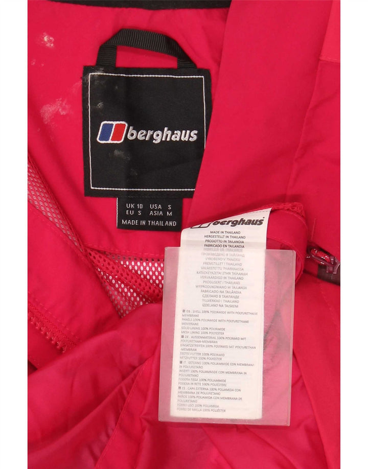 Berghaus Damen-Regenjacke mit Kapuze, UK 10, Größe S, Rosa, Polyamid