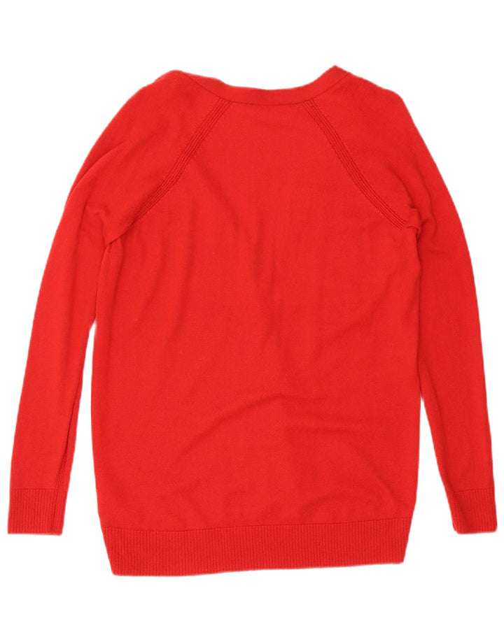 Gap Damen-Strickjacke in Übergröße, Gr. 10, klein, rotes Nylon