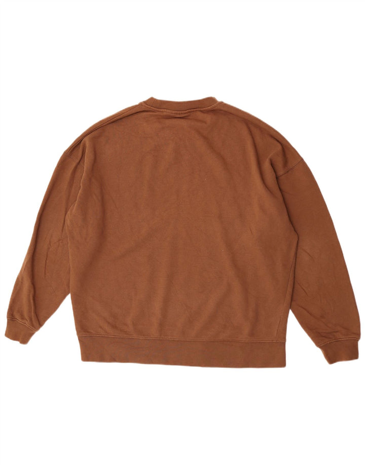 Zara Herren-Sweatshirt in Übergröße, groß, braune Baumwolle