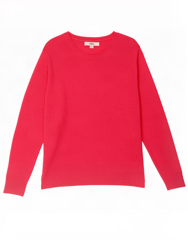 Marks & Spencer Damen-Pullover mit U-Boot-Ausschnitt, Gr. 18, XL, Rosa, Acryl