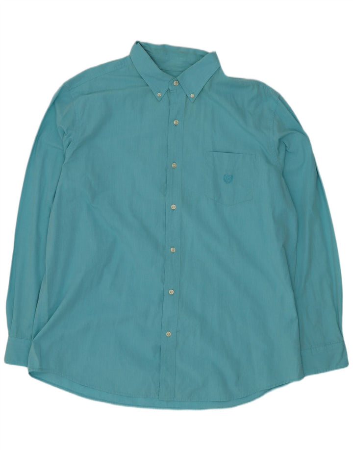 Chaps Herren-Hemd, reguläre Passform, XL, Blau, Baumwolle