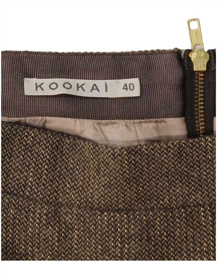 KOOKAI Damen Minirock EU 40 Medium W30 Braunes Polyester