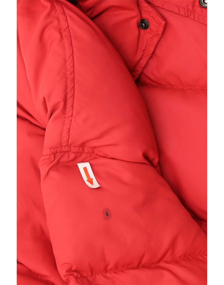 Geospirit Wattierte Damenjacke mit Kapuze, EU 42, großes rotes Polyamid
