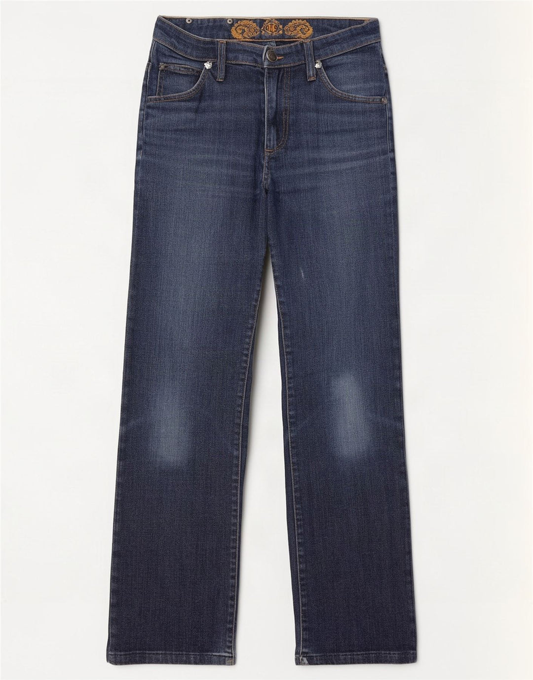 Marlboro Classics Damen Distressed Straight Jeans W28 L29 Marineblau