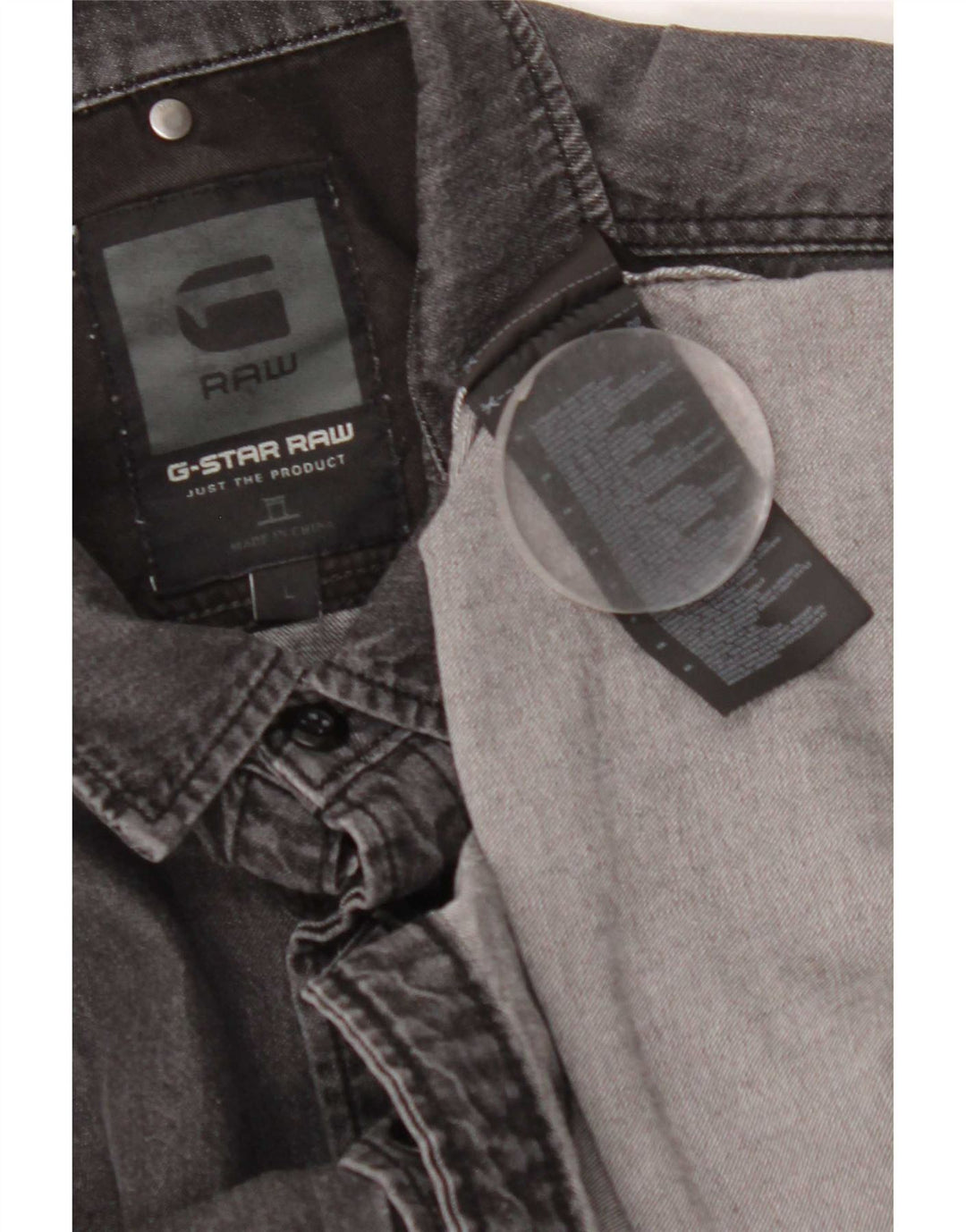G-Star Herren-Jeanshemd, große graue Baumwolle