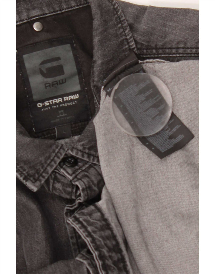 G-Star Herren-Jeanshemd, große graue Baumwolle