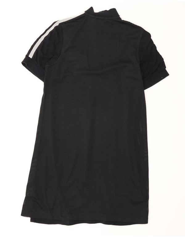 Fred Perry Damen A-Linien-Kleid mit Reißverschluss, Gr. 10, Größe S, Schwarz, Baumwolle, Sport