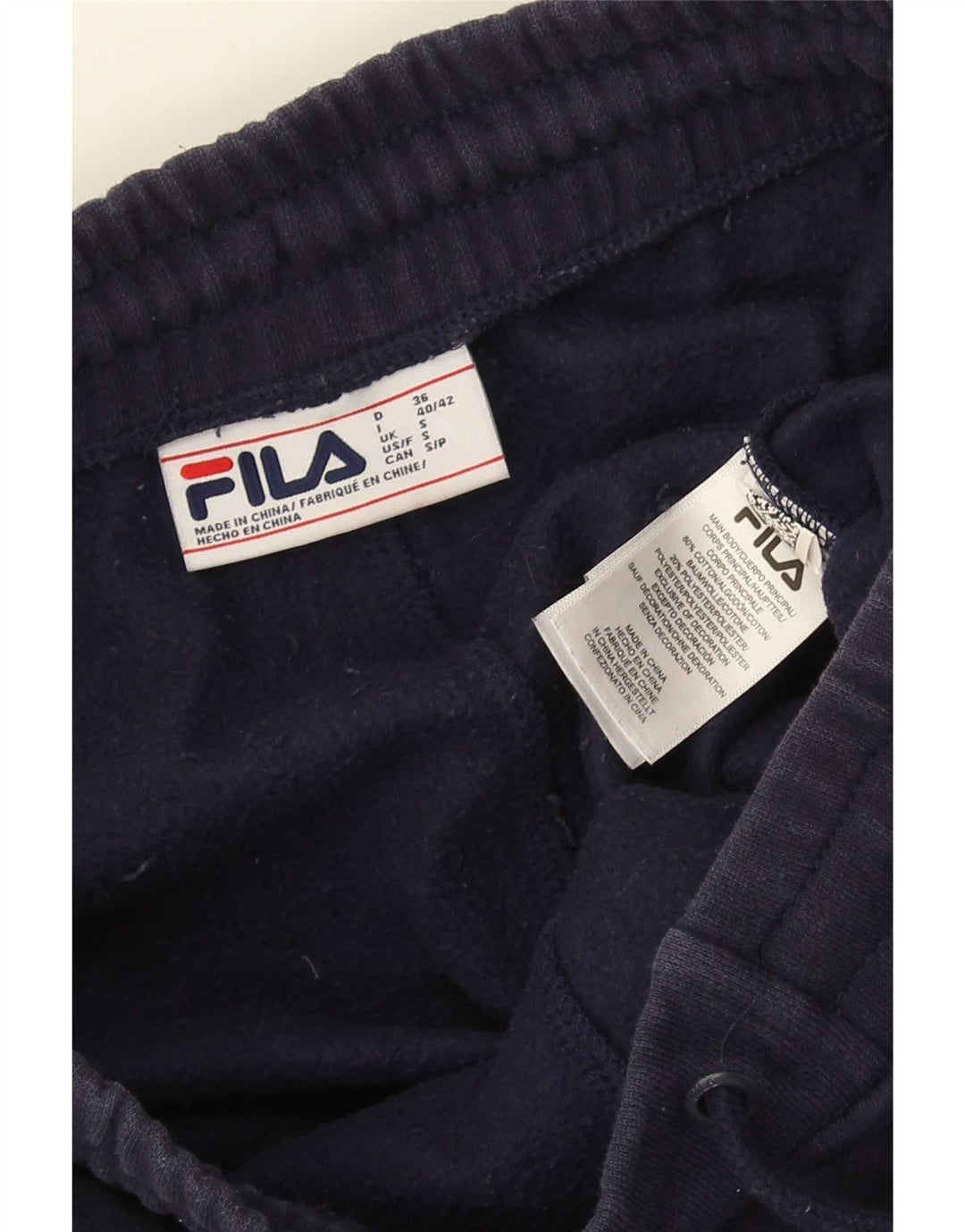 Fila Herren-Trainingshose, Jogginghose, klein, marineblau, Baumwolle