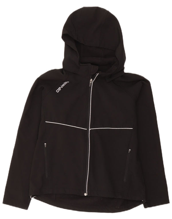 O'Neills Jungen-Windbreakerjacke mit Kapuze, 10–11 Jahre, schwarzes Polyester