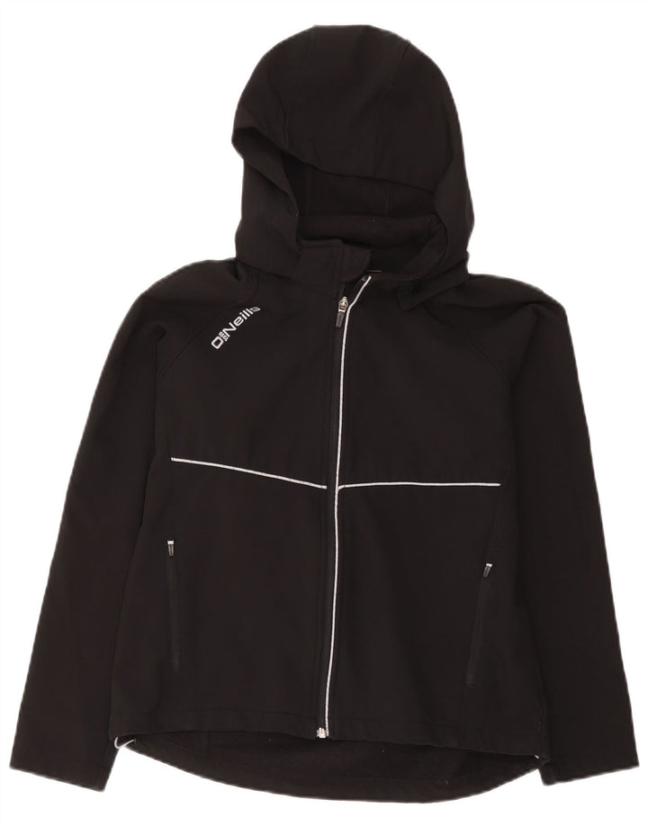 O'Neills Jungen-Windbreakerjacke mit Kapuze, 10–11 Jahre, schwarzes Polyester