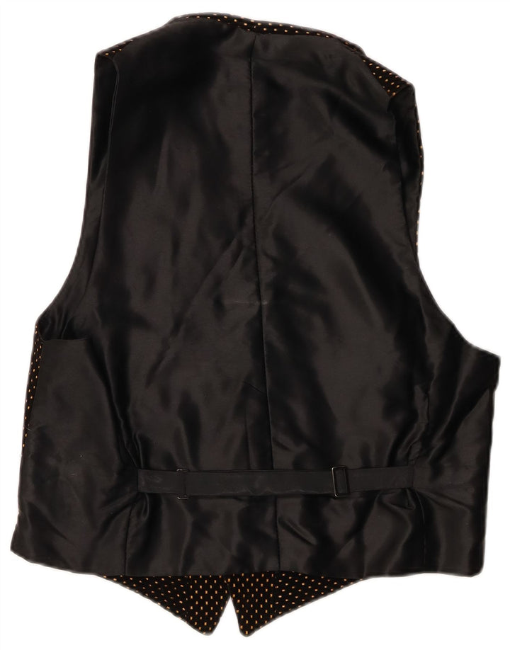 Vintage Herren Weste klein schwarz gepunktet