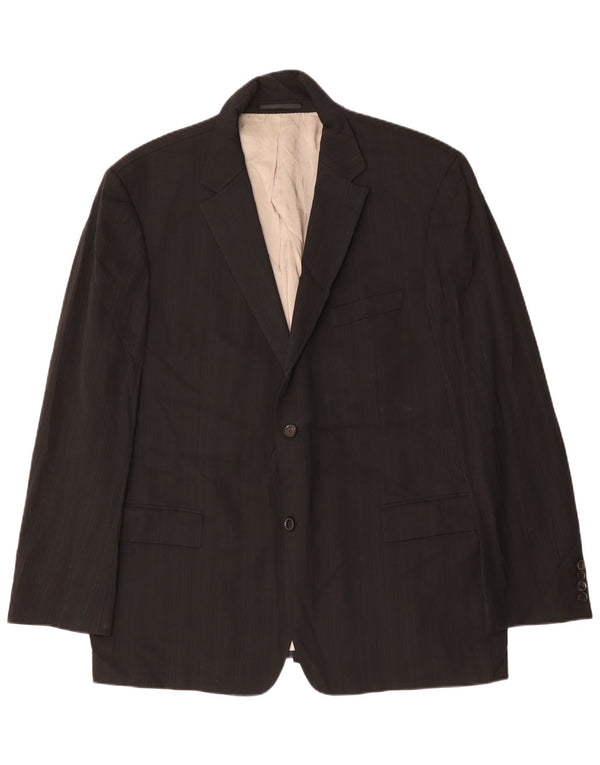 HUGO BOSS Herren-Blazer mit 2 Knöpfen, EU 60, 5XL, schwarze Schurwolle