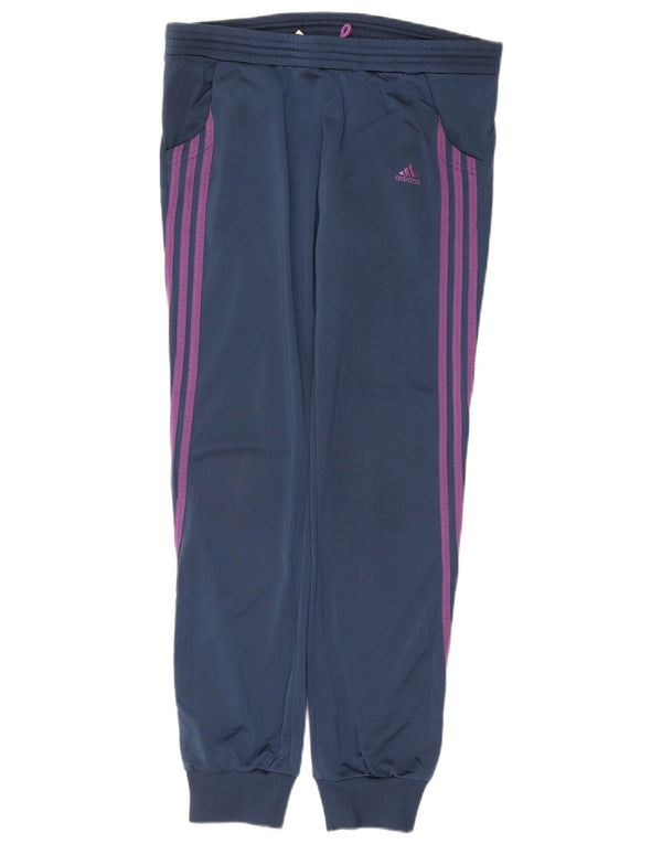 ADIDAS Damen Trainingshose Jogger UK 10 Small Marineblau Polyester
