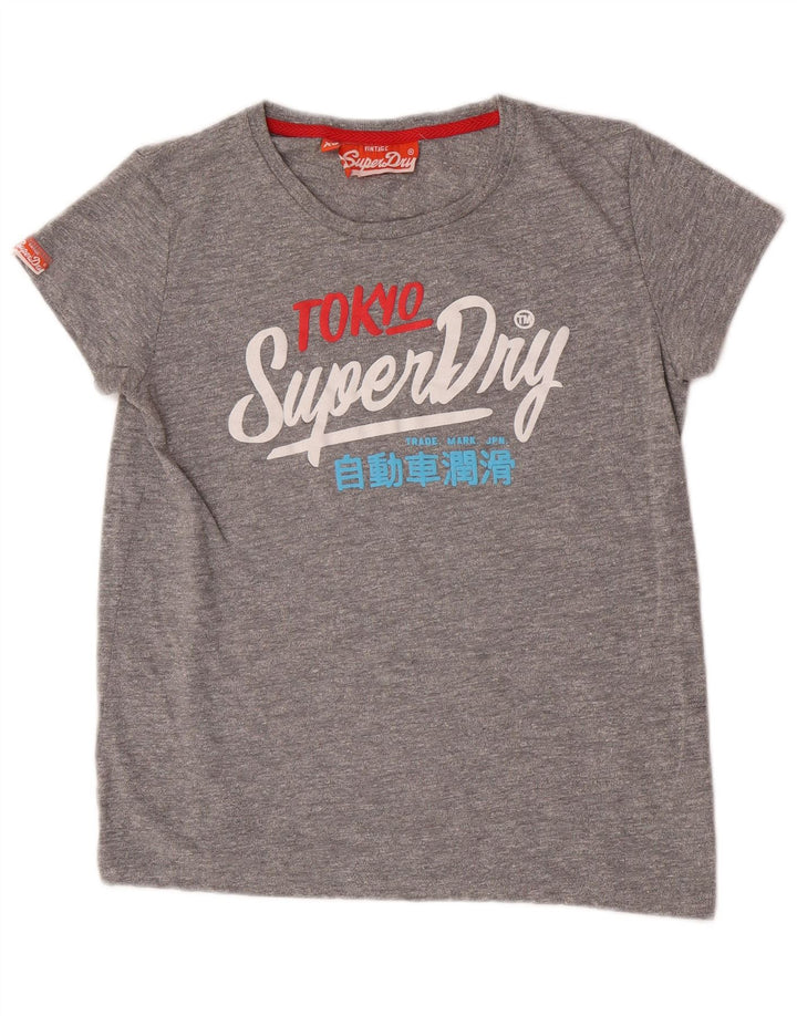 Superdry Herren Regular Graphic T-Shirt Top XS Grau Baumwolle
