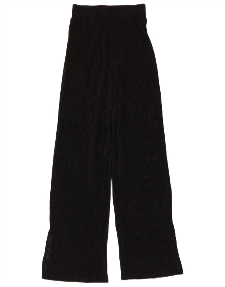 Zara Damen Durchsichtige Hose mit weitem Bein, Größe S, W24, L31, Schwarz