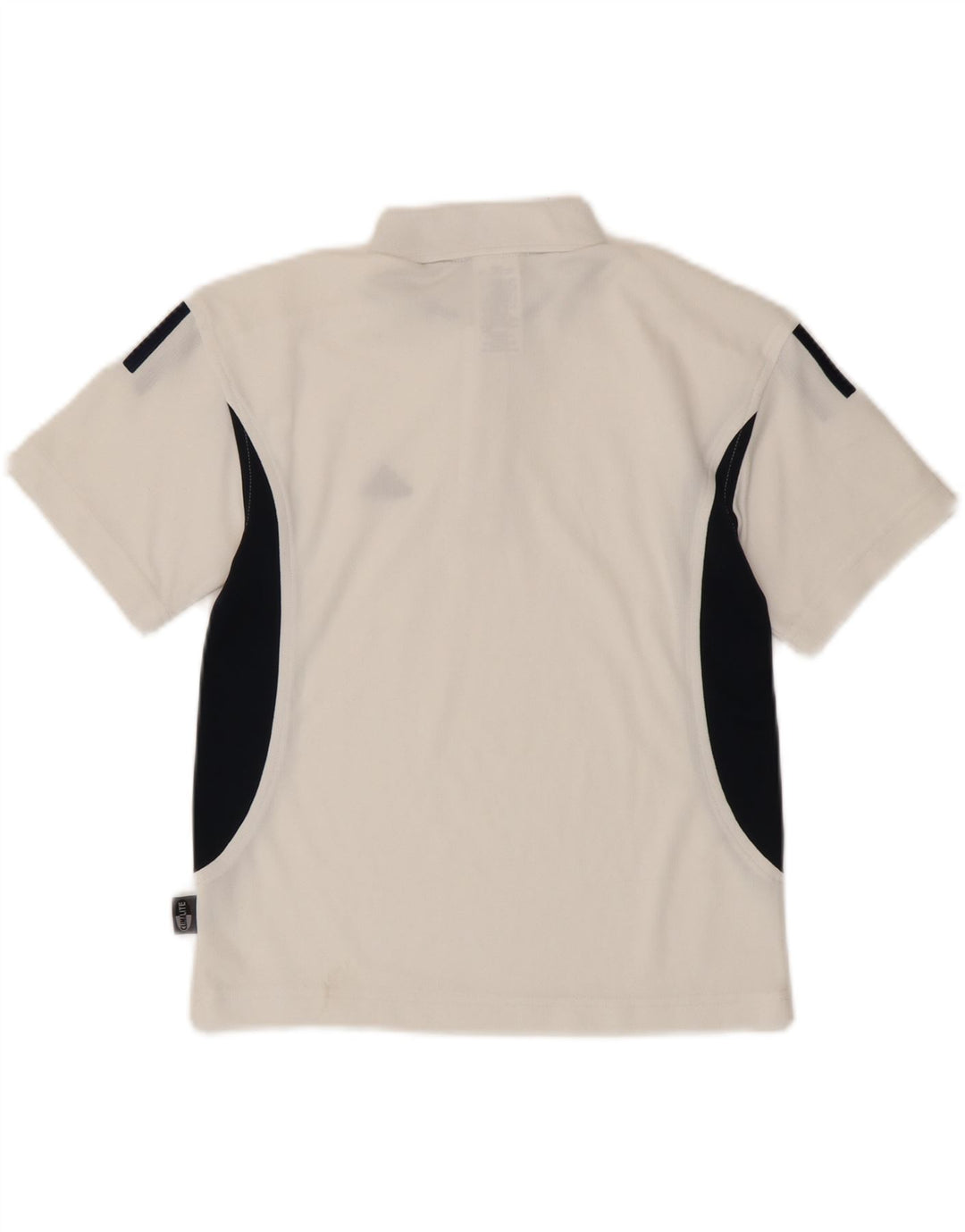 Adidas Climalite-Poloshirt für Jungen, 7–8 Jahre, weißes Colourblock-Polyester