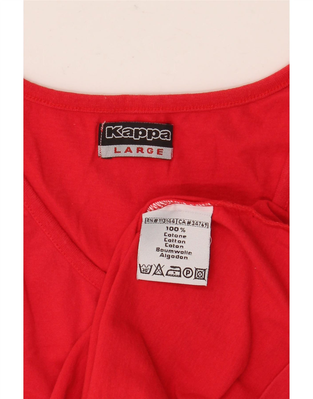 KAPPA Herren-Weste, Oberteil, groß, rote Baumwolle