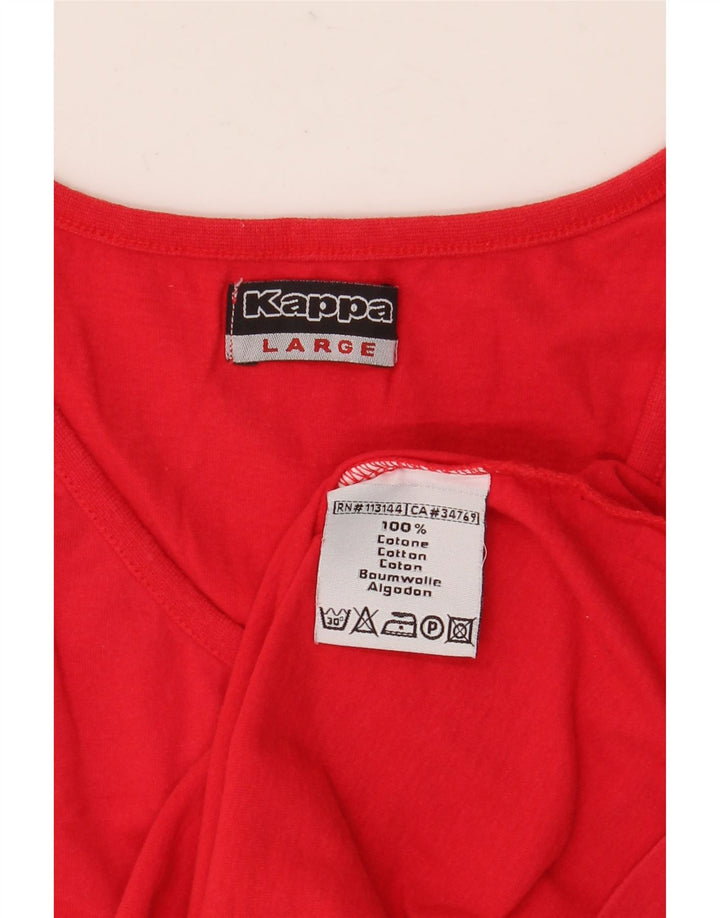 KAPPA Herren-Weste, Oberteil, groß, rote Baumwolle