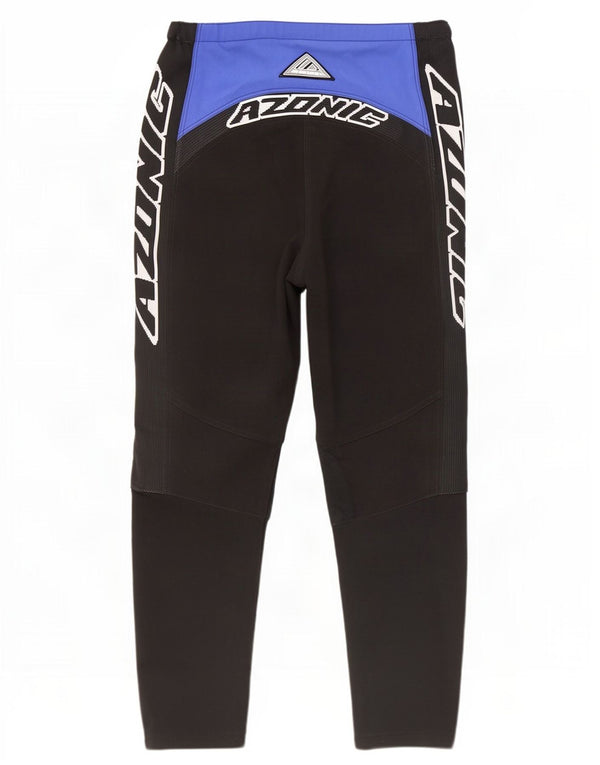 Azonic Herren-Moto-Racer-Hose mit Grafik, W32, L28, blaues Colourblock-Nylon